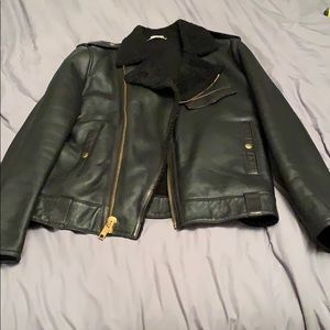 Marc Jacobs leather and lamb fur jacket